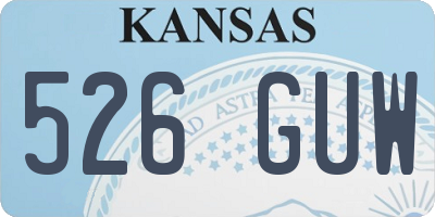 KS license plate 526GUW