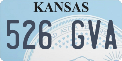 KS license plate 526GVA