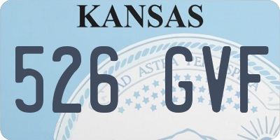 KS license plate 526GVF
