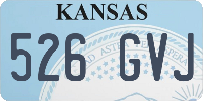 KS license plate 526GVJ