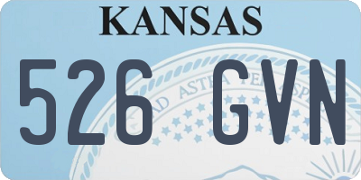 KS license plate 526GVN