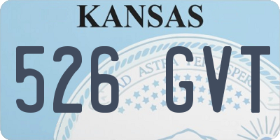 KS license plate 526GVT