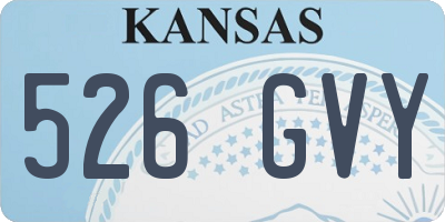 KS license plate 526GVY