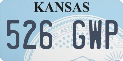 KS license plate 526GWP