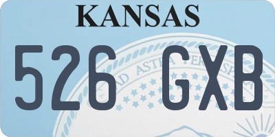 KS license plate 526GXB