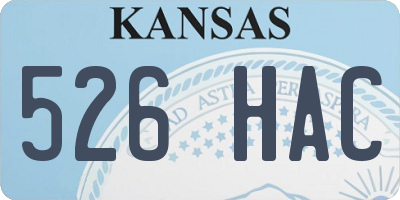 KS license plate 526HAC