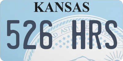 KS license plate 526HRS