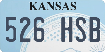 KS license plate 526HSB