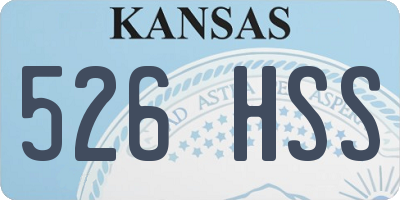 KS license plate 526HSS