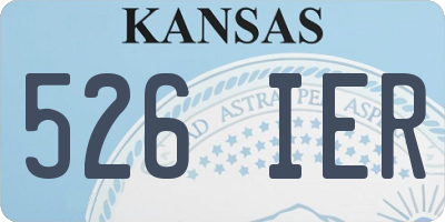 KS license plate 526IER