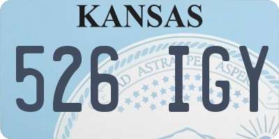 KS license plate 526IGY