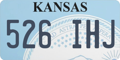 KS license plate 526IHJ