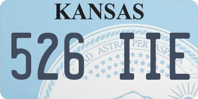KS license plate 526IIE