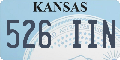 KS license plate 526IIN