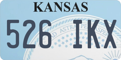 KS license plate 526IKX