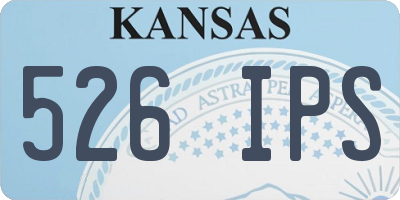 KS license plate 526IPS