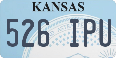 KS license plate 526IPU