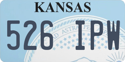 KS license plate 526IPW