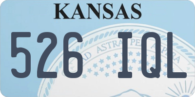 KS license plate 526IQL