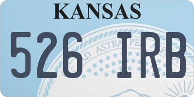 KS license plate 526IRB