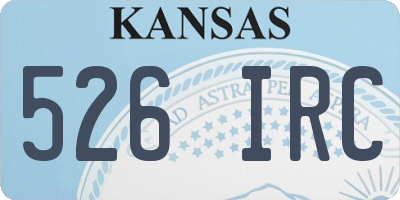 KS license plate 526IRC