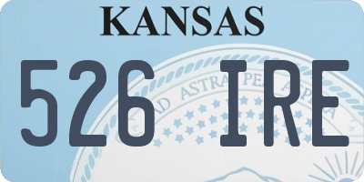 KS license plate 526IRE