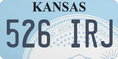 KS license plate 526IRJ