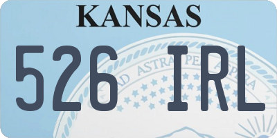 KS license plate 526IRL
