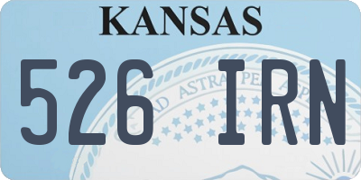 KS license plate 526IRN