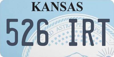 KS license plate 526IRT