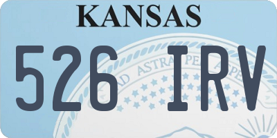 KS license plate 526IRV