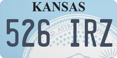 KS license plate 526IRZ