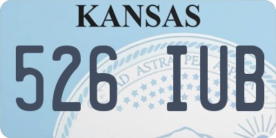 KS license plate 526IUB