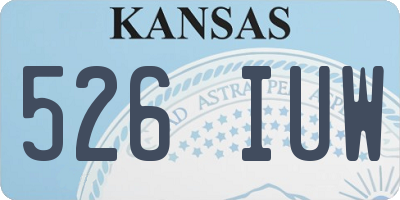 KS license plate 526IUW