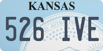 KS license plate 526IVE