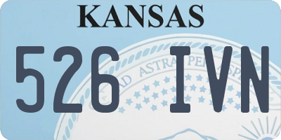 KS license plate 526IVN