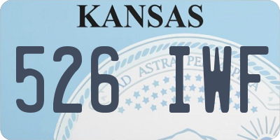 KS license plate 526IWF