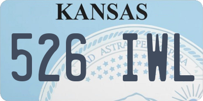 KS license plate 526IWL