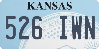 KS license plate 526IWN