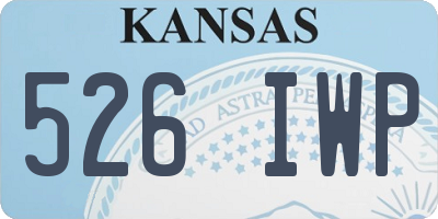 KS license plate 526IWP