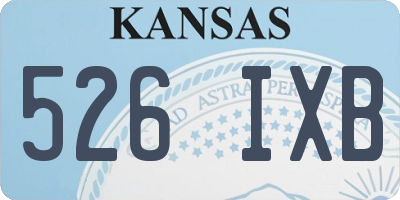 KS license plate 526IXB