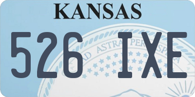 KS license plate 526IXE