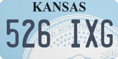 KS license plate 526IXG