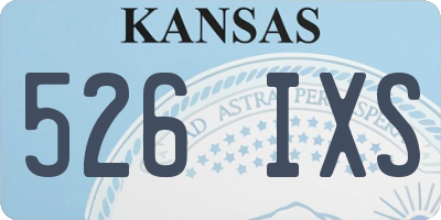 KS license plate 526IXS