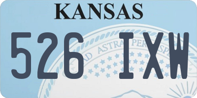 KS license plate 526IXW
