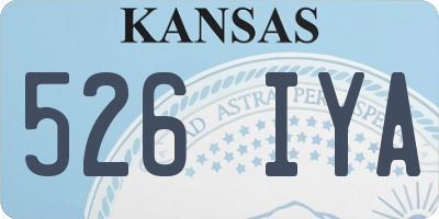 KS license plate 526IYA