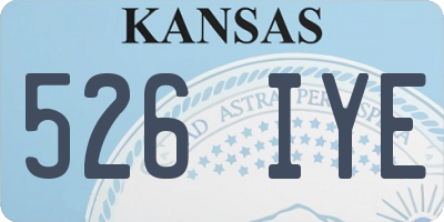 KS license plate 526IYE