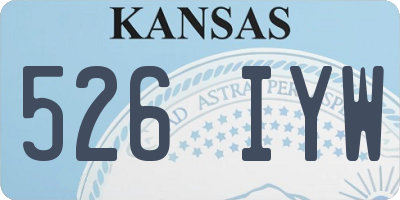 KS license plate 526IYW