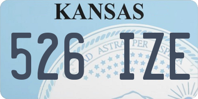KS license plate 526IZE