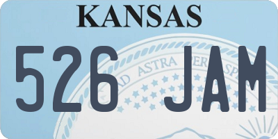 KS license plate 526JAM